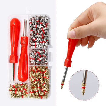 Bezdušu ventiļu kodolu instrumentu komplekts (varš, skrūvju savienojums, parasta kodola dobums, pielāgota apstrāde)