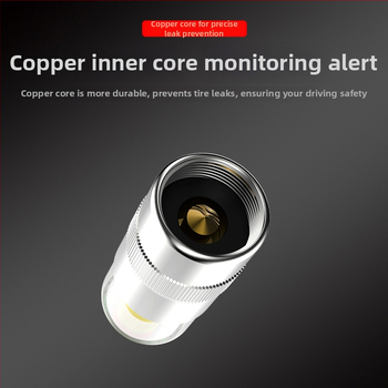 Gumiabroncsnyomás figyelmeztető sapka, 4 darabos készlet, univerzális autókhoz, 2.4 bar detektálás, műanyag + réz mag