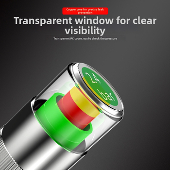 Gumiabroncsnyomás figyelmeztető sapka, 4 darabos készlet, univerzális autókhoz, 2.4 bar detektálás, műanyag + réz mag