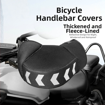 Калъфи за кормило на мотоциклета, универсални, зимно удебелени с поларен флийс и SBR дайвинг плат, светлоотразяващи