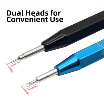 Pulksteņa siksnas instruments ar alumīnija sakausējuma rokturi un skalām, dubultās galvas skrūvgriezis, maināmi biti siksnas nomaiņai un montāžai — Record Work