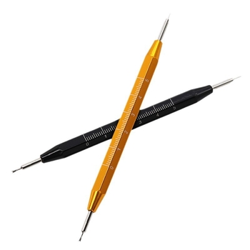 Pulksteņa siksnas instruments ar alumīnija sakausējuma rokturi un skalām, dubultās galvas skrūvgriezis, maināmi biti siksnas nomaiņai un montāžai — Record Work