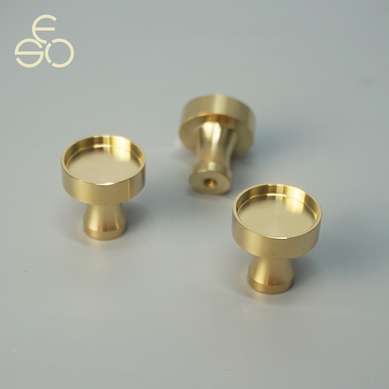 Μπρούντζινη βάση λαβής για συρτάρια — στυλ Light Luxury, κατεργασία CNC, μοντέλο AX50HB-22, Fu Shengda-Aozun