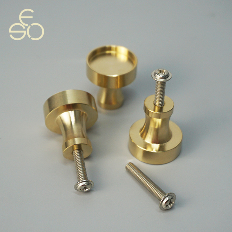 Μπρούντζινη βάση λαβής για συρτάρια — στυλ Light Luxury, κατεργασία CNC, μοντέλο AX50HB-22, Fu Shengda-Aozun