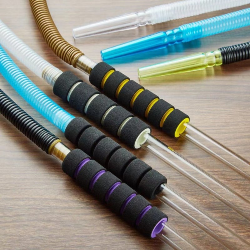 Еднократно аксесоар за шиша — дръжка от висок боросиликат стъкло, стъклена тръба, ветроустойчиво, етно стил