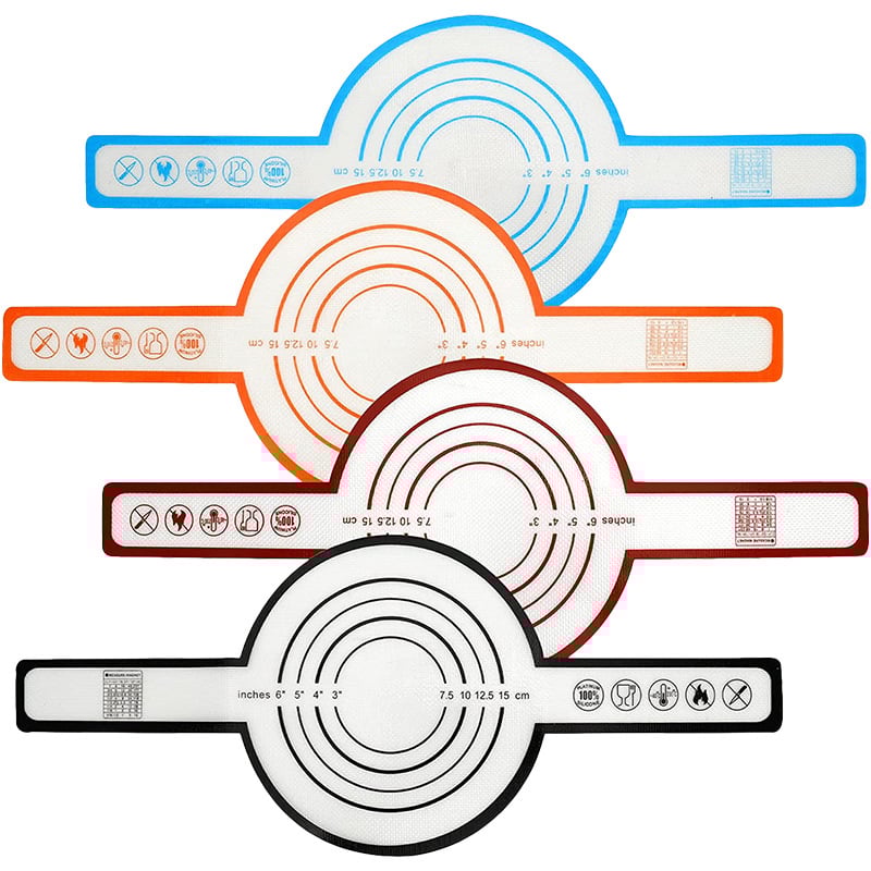 Szilikon tészta dagasztó matrac hosszú fogantyúval — sütőmat, logóval testreszabható