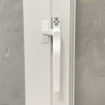 Λαβή παραθύρου ανοιγόμενου, μοντέλο με ένα σημείο επτά χαρακτήρες, κράμα ψευδάργύρου, για πλαστικό-χάλυβα παραθύρα, μοντέρνο μινιμαλιστικό στυλ, GREEN TIDE / GREEN titanium