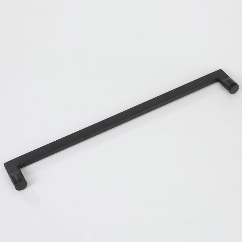 Λαβή γυάλινης πόρτας μπάνιου για συρόμενη πόρτα – ανοξείδωτος χάλυβας, γυαλισμένη επιφάνεια, L-τύπος και Τ-τύπος, απόσταση οπών 440 mm, μοντέρνο μινιμαλιστικό στυλ