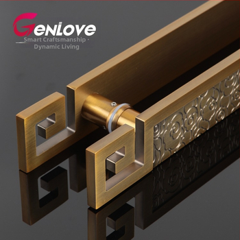 Λαβή πόρτας - αλουμινένια, ηλεκτροπλατίζηση, μοντέλο Wx-dls627, επιφανειακή εγκατάσταση (πόρτα εισόδου)