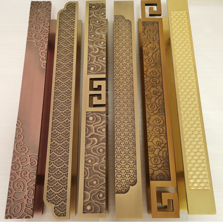 Λαβή πόρτας - αλουμινένια, ηλεκτροπλατίζηση, μοντέλο Wx-dls627, επιφανειακή εγκατάσταση (πόρτα εισόδου)