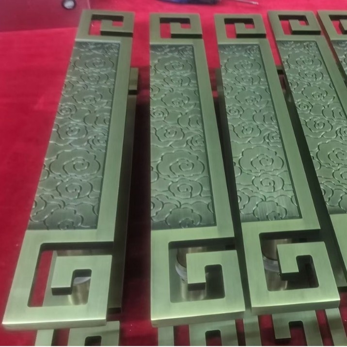 Λαβή πόρτας - αλουμινένια, ηλεκτροπλατίζηση, μοντέλο Wx-dls627, επιφανειακή εγκατάσταση (πόρτα εισόδου)