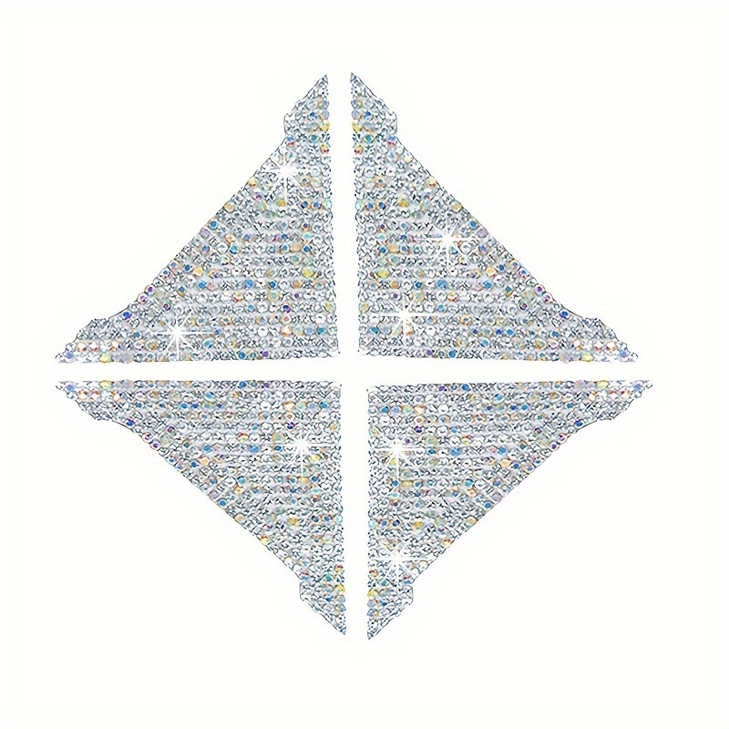 Анти-колизионни диамантени стикери за ъгъла на автомобилната врата – диамантен материал, триъгълен модел, общо предназначение