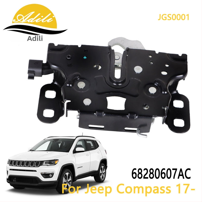 Jeep Compass motora vāka slēdzene, metāls, 68280607AC/AA/AB, atvēršanas režīms: Shun-open, ADILI