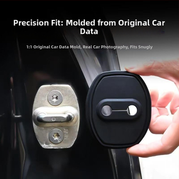 Silikona automašīnas gaisa spilvena vibrāciju slāpējošā plāksne, universāls modelis, atvērums šūpošanās veidā, divpusējā līmes lente, centra atveres attālums 1,5 cm