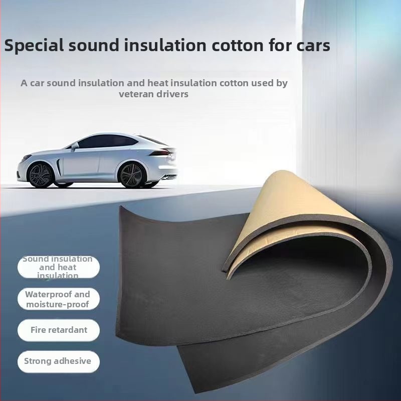 Plăcuță de izolare fonică pentru mașină cu folie de aluminiu și vată izolatoare – MOHUANLI cauciuc și plastic, pentru întregul vehicul, rezistență termică până la 100°C