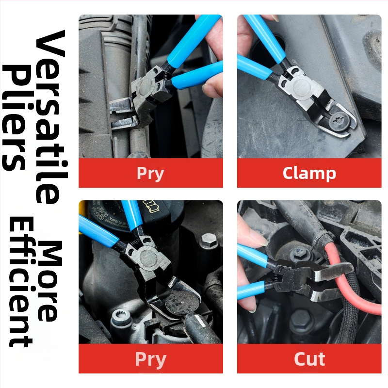 Daudzfunkcionālas lokveida formas knaibles automaļu iekšdurvju paneļu demontāžai – oglekļa tērauds, pretkorozija, plastmasas sprādžu demontēšanas instruments, svars 0,144 kg
