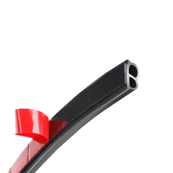 Automobiļu B-tipa skaņas izolācijas blīve priekšējām un aizmugurējām durvīm – putekļu un ūdens izturīga gumijas blīve, trokšņa samazināšana; izturība pret novecošanu, UV, ozonu un skābes/alkaliju iedarbību.