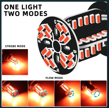 Svjetlo kočnice za motocikl 1157/1156, 64SMD LED, 12V, rotirajući bljesak, sedam boja