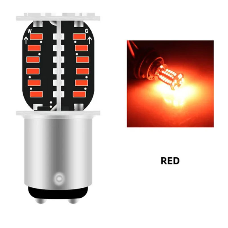 Svjetlo kočnice za motocikl 1157/1156, 64SMD LED, 12V, rotirajući bljesak, sedam boja