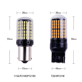 Автомобилен LED индикатор за завиване и спирачка, модел 7440 144SMD, 3014 SMD, 12-24V, 30W, 3000-6000K