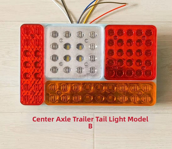 LED zadné svetlo pre prívesy a nákladné autá – model B s dolnou konzolou, výkon 7,2 W, 24 V, svetelný tok 2200 lm