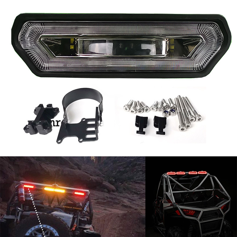 LED задно светло за Wrangler/Jeep/ATV/UTV, 50W алуминиев корпус, модел FD-ENNEKN069, висок стоп сигнал със строб и светлина за обратно движение