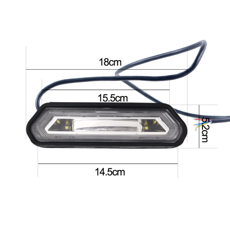 LED задно светло за Wrangler/Jeep/ATV/UTV, 50W алуминиев корпус, модел FD-ENNEKN069, висок стоп сигнал със строб и светлина за обратно движение