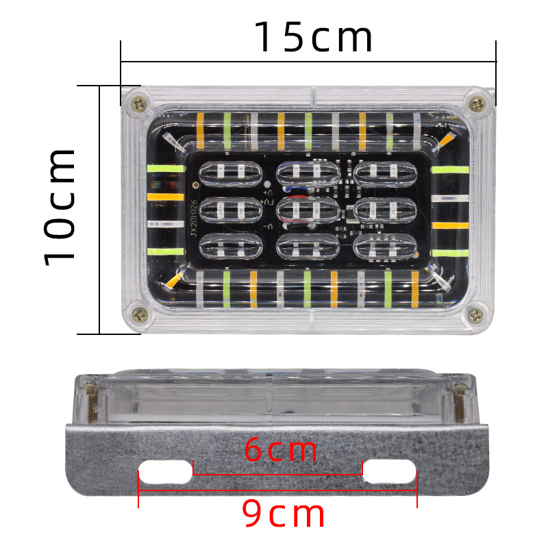 LED строб-светлина за камион - водоустойчива, с висока яркост, предупредителна задно-спирачна светлина за камиони и ремаркета, 24V