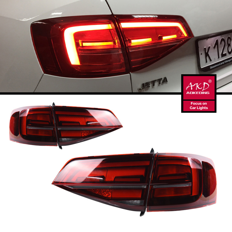 LED задно светло за VW Sagitar 2015-2018 със секвенционални сигнали, дневна светлина, спирачка и светлина за мъгла; материал PP, 12V, 35W