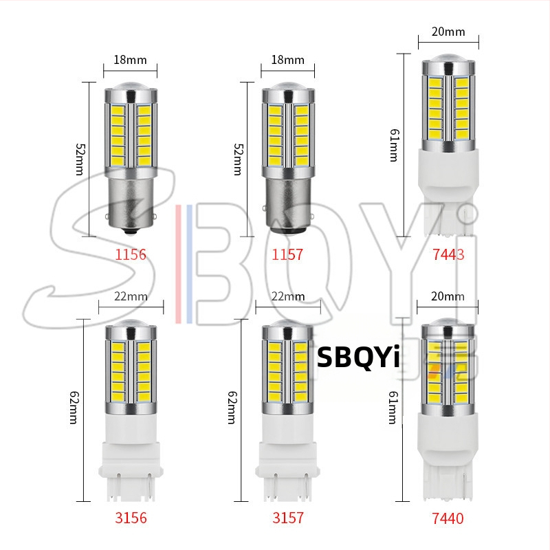 LED стоп светлина за автомобил 1156/1157 T20, 33SMD, 12V, 3W, LED 5630/5730