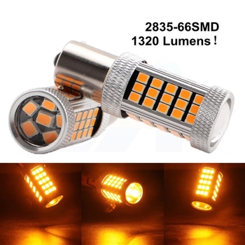 Lampă de frână auto LED pentru 1156/1157/7440/7443, 12V, 15W, 6500–7000K, aluminiu, lentilă