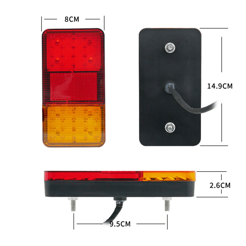 LED stražnje svjetlo 40LED, 8W pri 12V, za kamione i prikolice