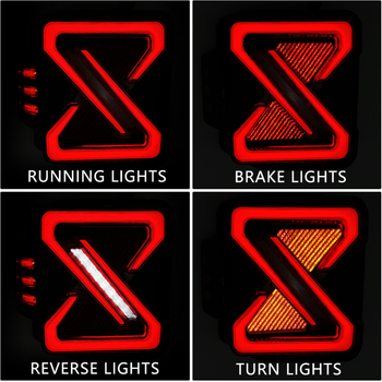 LED hátsó fény Jeep Wrangler JK 2007-2018, 12V, 5000 lm, 40000 h, TL-013-2a/2b