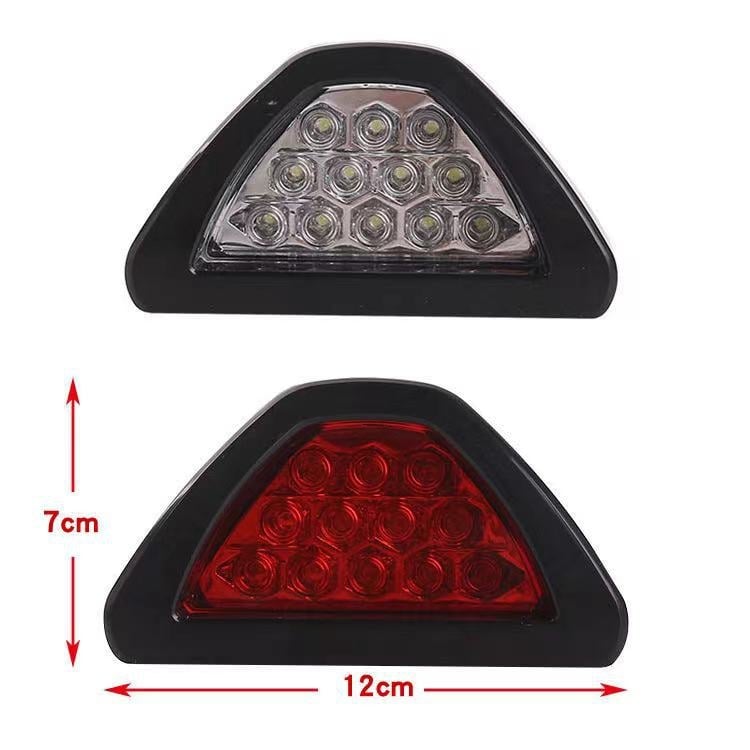 Automobilska lampica za kočnice, trokutasto LED svjetlo, 12V, 5W, univerzalna kompatibilnost