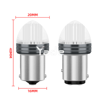 LED svjetlo za kočnice motociklima i automobilima, 12V, 9×2835 SMD, snažno stražnje svjetlo s lećom, model Bullet 3D, dimenzije 40×20 mm