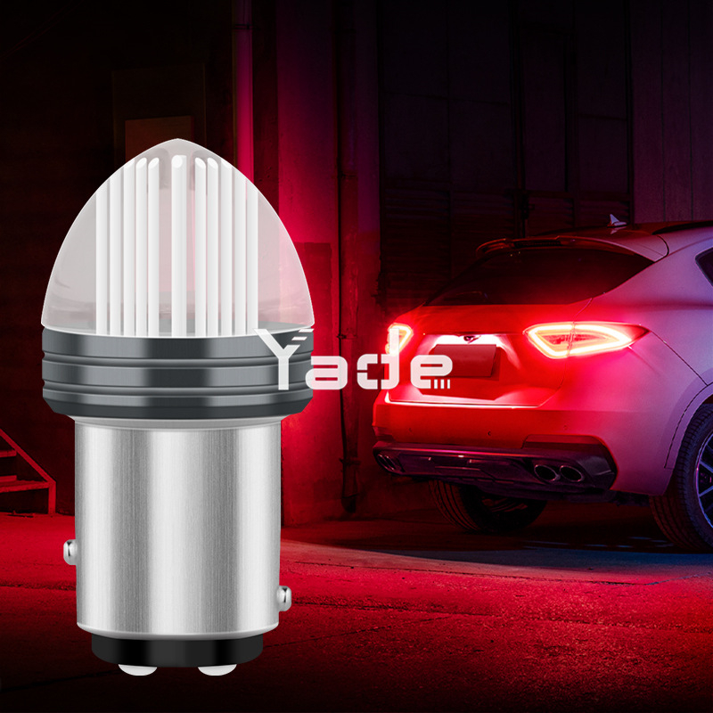 LED svjetlo za kočnice motociklima i automobilima, 12V, 9×2835 SMD, snažno stražnje svjetlo s lećom, model Bullet 3D, dimenzije 40×20 mm