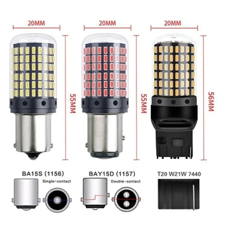 Auto LED svjetlo za kočnicu i pokazivač smjera, 12V, 21W, 6000K, LED 3014, CANBUS