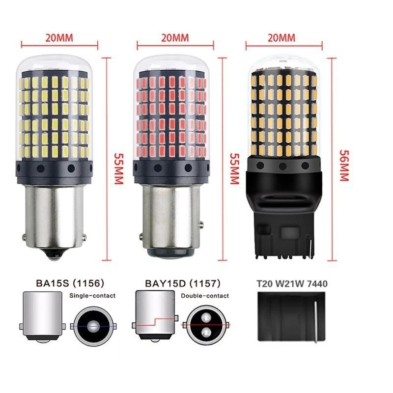Auto LED svjetlo za kočnicu i pokazivač smjera, 12V, 21W, 6000K, LED 3014, CANBUS