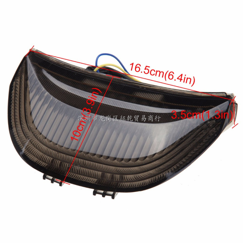 Stražnje svjetlo za motocikl, model WDS, 12V, ABS kućište i PC leća, kompatibilno s Honda CBR1000 04-07
