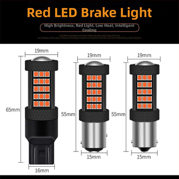 Auto LED svjetlo za kočnice s 66 SMD, snažan bljesak, svjetlo za vožnju unatrag i signalizacija smjera (1156/1157/2835)