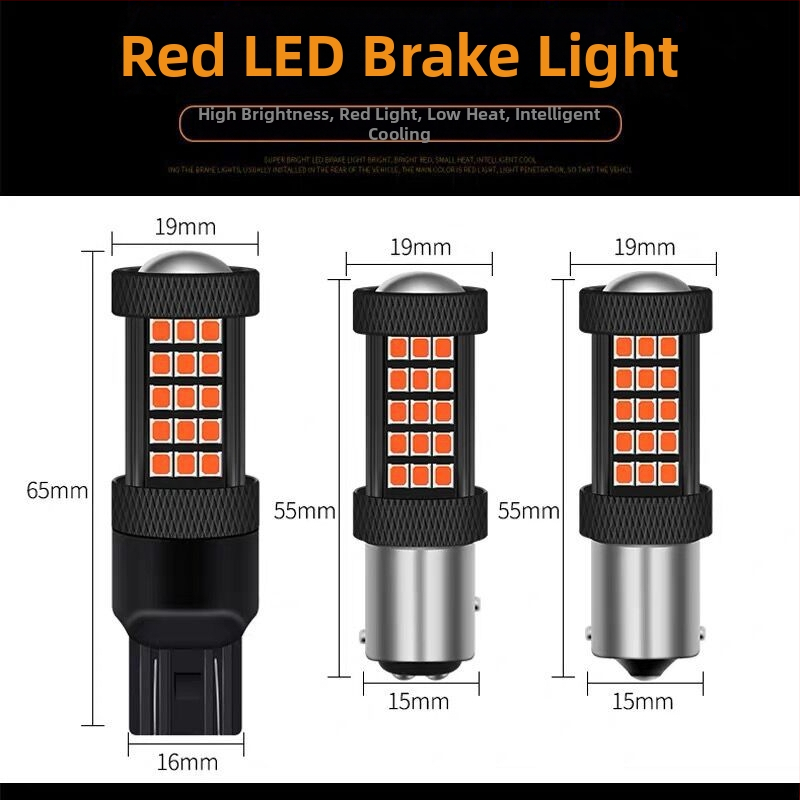 Auto LED svjetlo za kočnice s 66 SMD, snažan bljesak, svjetlo za vožnju unatrag i signalizacija smjera (1156/1157/2835)