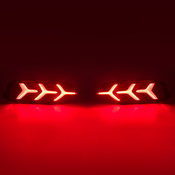 LED stražnja svjetla s oblikom riblje kosti za Honda Civic X (2016-2021), modifikacija stražnjeg branika, COB LED, ABS kućište, 12V