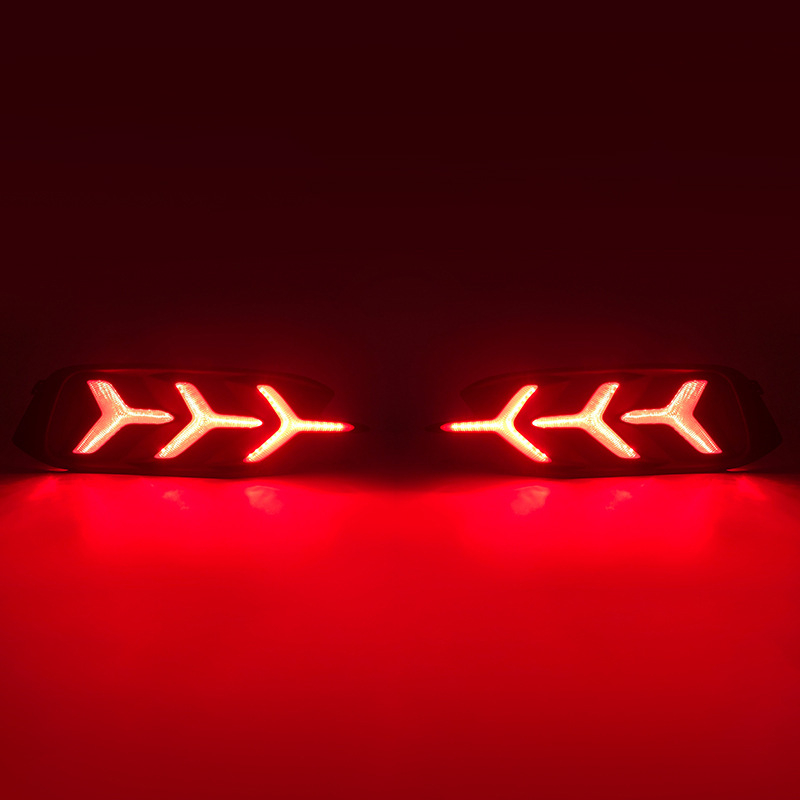 LED stražnja svjetla s oblikom riblje kosti za Honda Civic X (2016-2021), modifikacija stražnjeg branika, COB LED, ABS kućište, 12V