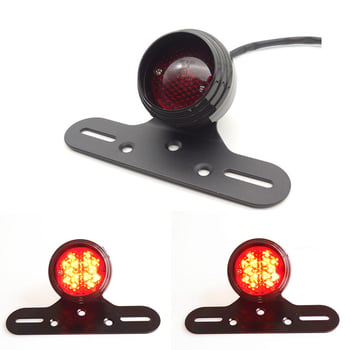 Kružna LED stražnja svjetla za motocikl CH-2021A-LED s nosačem, 12V, 16mA pogon / 80mA kočnica