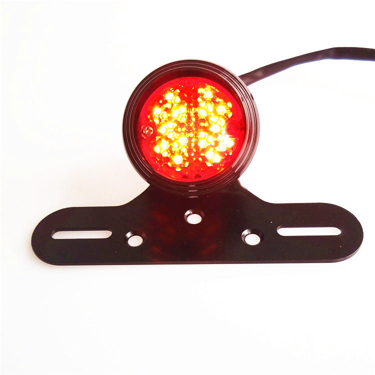 Kružna LED stražnja svjetla za motocikl CH-2021A-LED s nosačem, 12V, 16mA pogon / 80mA kočnica
