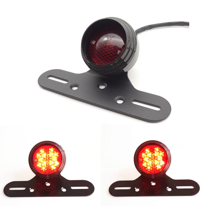 Kružna LED stražnja svjetla za motocikl CH-2021A-LED s nosačem, 12V, 16mA pogon / 80mA kočnica