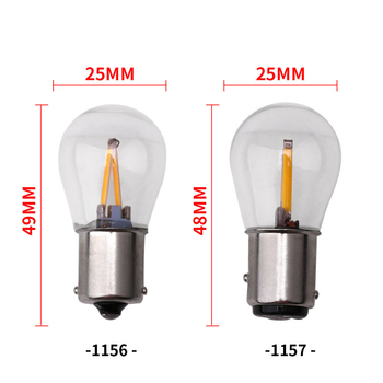 LED filament stop svjetlo BAY15D/1157 za automobil — 12V, 1.8W, 800 lm, IP68