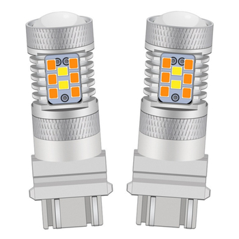 LED dvobojni pokazivač BAY15D 1157 3030 28SMD, 12V, bijelo svjetlo za vožnju i žuto kočiono svjetlo
