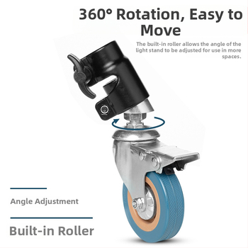 Lámpatartó kerék C-kerettel a mágikus láb állványhoz, fém (Modell: 25 mm, Anyag: Fém, Alkalmazás: mágikus láb lámpastand, Súly: 1,51 kg)