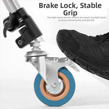 Lámpatartó kerék C-kerettel a mágikus láb állványhoz, fém (Modell: 25 mm, Anyag: Fém, Alkalmazás: mágikus láb lámpastand, Súly: 1,51 kg)